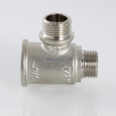 Тройник переходной с двумя переходами на наружную резьбу 3/4" x 1/2" x 1/2" Valtec (вид 3) Тройник переходной с двумя переходами на наружную резьбу 3/4" x 1/2" x 1/2" Valtec (фото, вид 3)