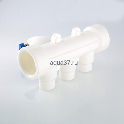 Коллектор с отсечными кранами 40 x 20 4 выхода Valtec (вид 2) Коллектор с отсечными кранами 40 x 20 4 выхода Valtec (фото, вид 2)