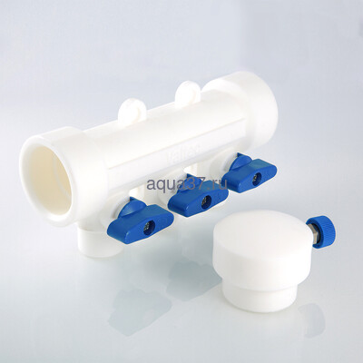 Коллектор с отсечными кранами 40 x 20 4 выхода Valtec (вид 6) Коллектор с отсечными кранами 40 x 20 4 выхода Valtec (фото, вид 6)