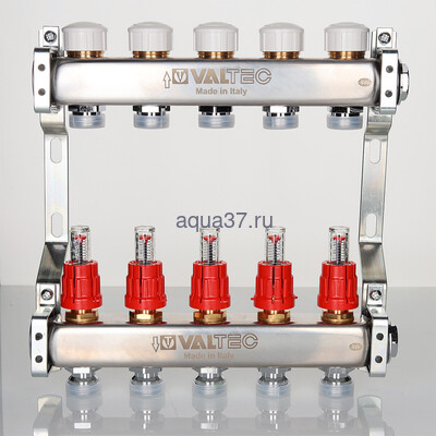 Коллекторный блок с расходомерами 10 выходов нержавейка Valtec (вид 8) Коллекторный блок с расходомерами 10 выходов нержавейка Valtec (фото, вид 8)