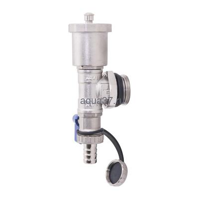 Тройник коллекторный с воздухоотводчиком и сливным краном GAPPO G435.06 (вид 1) Тройник коллекторный с воздухоотводчиком и сливным краном GAPPO G435.06 (фото, вид 1)