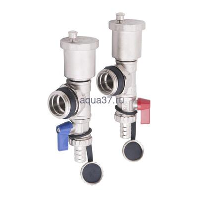 Тройник коллекторный с воздухоотводчиком и сливным краном GAPPO G435.06 (вид 2) Тройник коллекторный с воздухоотводчиком и сливным краном GAPPO G435.06 (фото, вид 2)