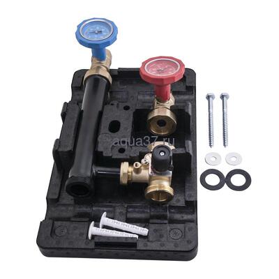 Насосная группа с 3-х ходовым приводным смесителем 1" без насоса в теплоизоляции GAPPO G1482 (вид 1) Насосная группа с 3-х ходовым приводным смесителем 1" без насоса в теплоизоляции GAPPO G1482 (фото, вид 1)