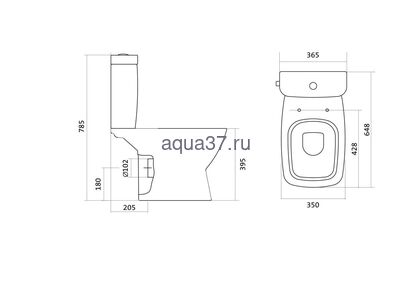 Унитаз-компакт "НЕО" Santek (вид 1) Унитаз-компакт "НЕО" Santek (фото, вид 1)