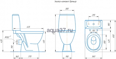 Унитаз-компакт "ПРЕМЬЕР" синий кракелюр Rosa (вид 1) Унитаз-компакт "ПРЕМЬЕР" синий кракелюр Rosa (фото, вид 1)
