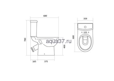 Унитаз-компакт "ЮНИОН" Santek (вид 6) Унитаз-компакт "ЮНИОН" Santek (фото, вид 6)