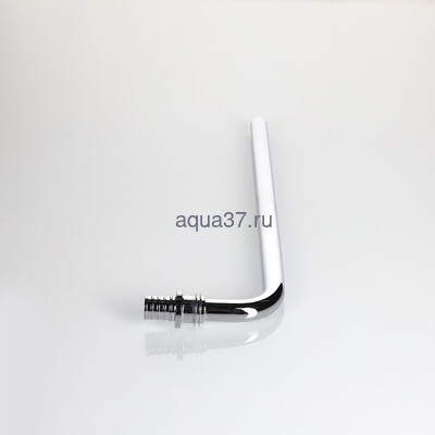 Аксиальный угольник с хромированной латунной трубкой с плавным поворотом короткий 20*2,8 мм х 15 мм Valtec (вид 1) Аксиальный угольник с хромированной латунной трубкой с плавным поворотом короткий 20*2,8 мм х 15 мм Valtec (фото, вид 1)