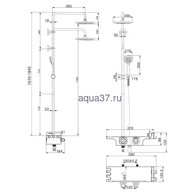Душевая система LEMARK TROPIC LM7008C (вид 1) Душевая система LEMARK TROPIC LM7008C (фото, вид 1)