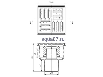 Трап 100 x 100 АНИ Пласт TA5202 (вид 1) Трап 100 x 100 АНИ Пласт TA5202 (фото, вид 1)