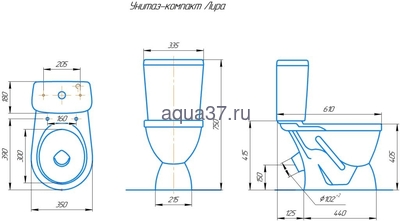 Унитаз-компакт "ЛИРА" зеленый Rosa (вид 1) Унитаз-компакт "ЛИРА" зеленый Rosa (фото, вид 1)