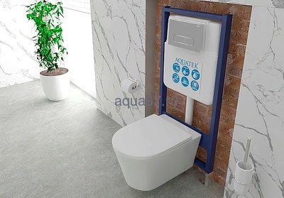 Унитаз подвесной " ОБЕРОН" безободковый Aquatek (вид 12) Унитаз подвесной " ОБЕРОН" безободковый Aquatek (фото, вид 12)