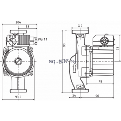 Циркуляционный насос 30/2 Wilo Star-RS (вид 2) Циркуляционный насос 30/2 Wilo Star-RS (фото, вид 2)