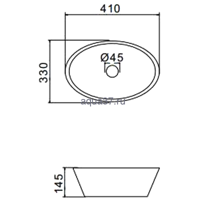Раковина Gappo GT304 410*330 (вид 1) Раковина Gappo GT304 410*330 (фото, вид 1)