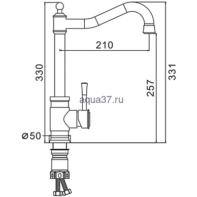 Смеситель для кухни Frap F41899-4 (вид 1) Смеситель для кухни Frap F41899-4 (фото, вид 1)