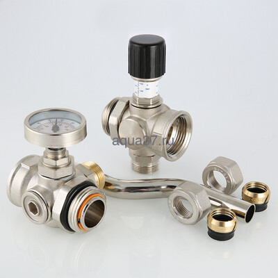 Байпас проходной с перепускным клапаном и термометром Valtec (вид 5) Байпас проходной с перепускным клапаном и термометром Valtec (фото, вид 5)