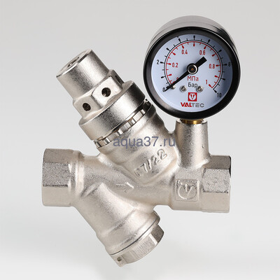 Редуктор давления с фильтром и манометром 1/2" от 2 до 5 бар Valtec (вид 7) Редуктор давления с фильтром и манометром 1/2" от 2 до 5 бар Valtec (фото, вид 7)