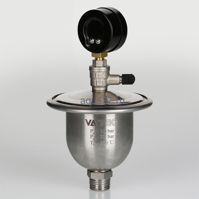 Гаситель гидроударов мембранный с манометром Valtec (вид 6) Гаситель гидроударов мембранный с манометром Valtec (фото, вид 6)