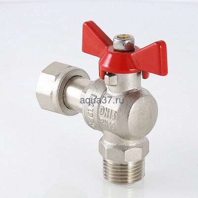 Кран шаровой угловой с накидной гайкой 1/2"х3/4" ш-г (вид 4) Кран шаровой угловой с накидной гайкой 1/2"х3/4" ш-г (фото, вид 4)