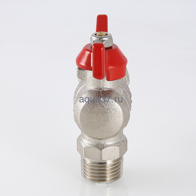 Кран шаровой угловой с накидной гайкой 1/2"х3/4" ш-г (вид 5) Кран шаровой угловой с накидной гайкой 1/2"х3/4" ш-г (фото, вид 5)