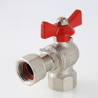 Кран шаровой угловой с накидной гайкой 3/4" г/г Valtec (вид 6) Кран шаровой угловой с накидной гайкой 3/4" г/г Valtec (фото, вид 6)