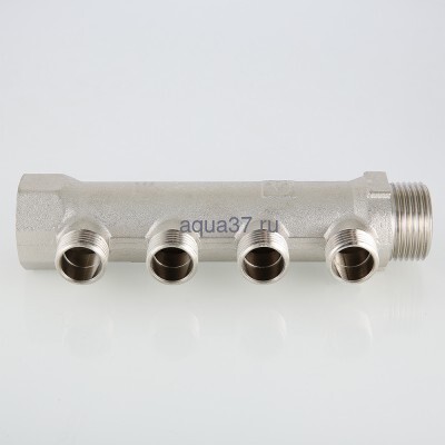 Коллектор 1" на 2 выхода с наружной резьбой 1/2" Valtec (вид 1) Коллектор 1" на 2 выхода с наружной резьбой 1/2" Valtec (фото, вид 1)