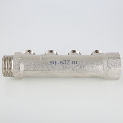 Коллектор 1" на 2 выхода с наружной резьбой 1/2" Valtec (вид 5) Коллектор 1" на 2 выхода с наружной резьбой 1/2" Valtec (фото, вид 5)