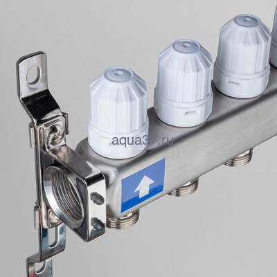 Группа с расходомерами 4 выхода нержавейка Valtec (вид 6) Группа с расходомерами 4 выхода нержавейка Valtec (фото, вид 6)