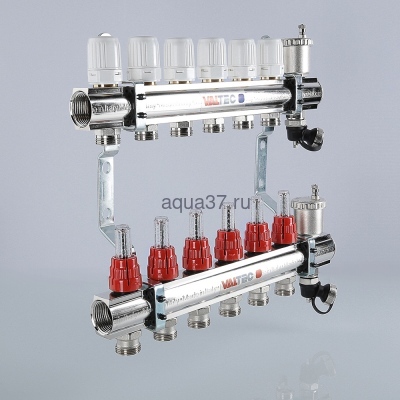 Группа с расходомерами 11 выходов латунная Valtec (вид 2) Группа с расходомерами 11 выходов латунная Valtec (фото, вид 2)