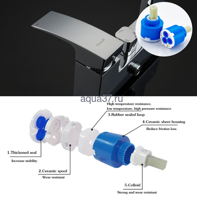 Душевая система Gappo G2407-30 белая (вид 3) Душевая система Gappo G2407-30 белая (фото, вид 3)