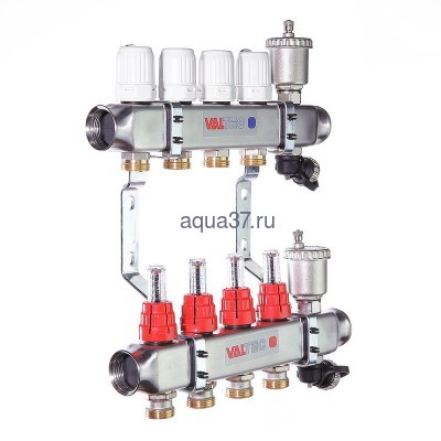 Группа с расходомерами 6 выходов нержавейка Valtec (вид 2) Группа с расходомерами 6 выходов нержавейка Valtec (фото, вид 2)