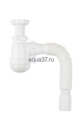 Сифон для мойки 1 1/2" x 40 удлинённый с гибкой трубой 40 x 40/50 B0515 Аквант (вид 1) Сифон для мойки 1 1/2" x 40 удлинённый с гибкой трубой 40 x 40/50 B0515 Аквант (фото, вид 1)
