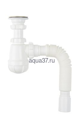 Сифон для мойки 1 1/2" x 40 с гибкой трубой 40 x 40/50 B0115 Аквант (вид 1) Сифон для мойки 1 1/2" x 40 с гибкой трубой 40 x 40/50 B0115 Аквант (фото, вид 1)