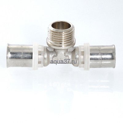 Пресс тройник 26 x 1/2" с наружной резьбой Valtec (вид 3) Пресс тройник 26 x 1/2" с наружной резьбой Valtec (фото, вид 3)