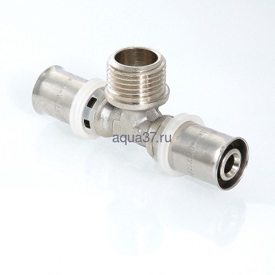 Пресс тройник 26 x 1/2" с наружной резьбой Valtec (вид 4) Пресс тройник 26 x 1/2" с наружной резьбой Valtec (фото, вид 4)