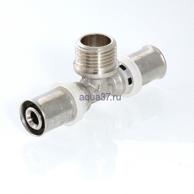 Пресс тройник 20 x 1/2" с наружной резьбой Valtec (вид 6) Пресс тройник 20 x 1/2" с наружной резьбой Valtec (фото, вид 6)