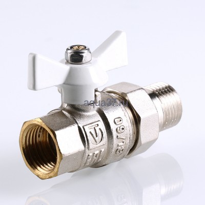 Кран американка с белой рукояткой 1/2" Valtec (вид 6) Кран американка с белой рукояткой 1/2" Valtec (фото, вид 6)