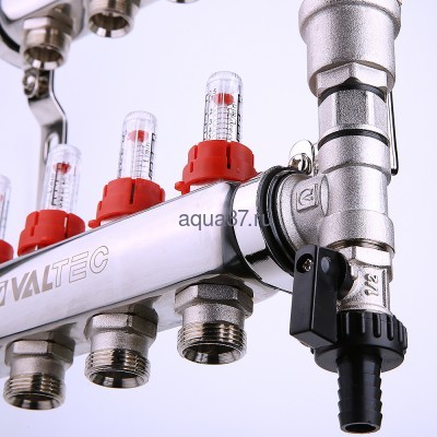 Группа с расходомерами 8 выходов нержавейка Valtec (вид 7) Группа с расходомерами 8 выходов нержавейка Valtec (фото, вид 7)