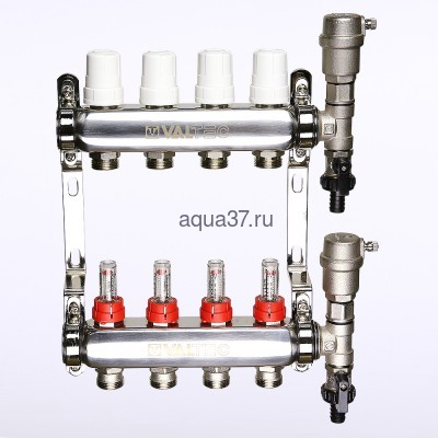 Группа с расходомерами 9 выходов нержавейка Valtec (вид 1) Группа с расходомерами 9 выходов нержавейка Valtec (фото, вид 1)