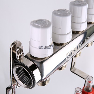 Группа с расходомерами 9 выходов нержавейка Valtec (вид 4) Группа с расходомерами 9 выходов нержавейка Valtec (фото, вид 4)