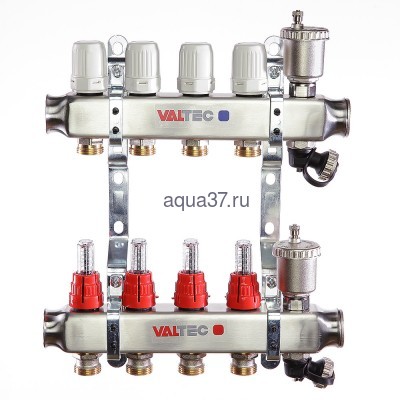 Группа с расходомерами 2 выхода нержавейка Valtec (вид 1) Группа с расходомерами 2 выхода нержавейка Valtec (фото, вид 1)