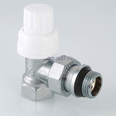 Клапан термостатический угловой с дополнительным уплотнением 1/2" Valtec (вид 1) Клапан термостатический угловой с дополнительным уплотнением 1/2" Valtec (фото, вид 1)