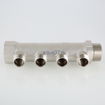Коллектор 3/4" на 4 выхода с наружной резьбой 1/2" Valtec (вид 8) Коллектор 3/4" на 4 выхода с наружной резьбой 1/2" Valtec (фото, вид 8)
