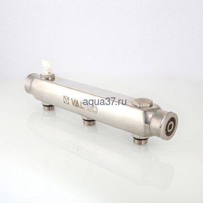 Коллектор с межосевым расстоянием 100 мм 1 1/2" на 3 выхода 3/4" с наружными резьбами Valtec (вид 5) Коллектор с межосевым расстоянием 100 мм 1 1/2" на 3 выхода 3/4" с наружными резьбами Valtec (фото, вид 5)