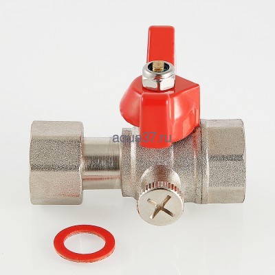 Кран шаровой для подключения манометра 1/2" вн x 3/8" вн Valtec (вид 7) Кран шаровой для подключения манометра 1/2" вн x 3/8" вн Valtec (фото, вид 7)