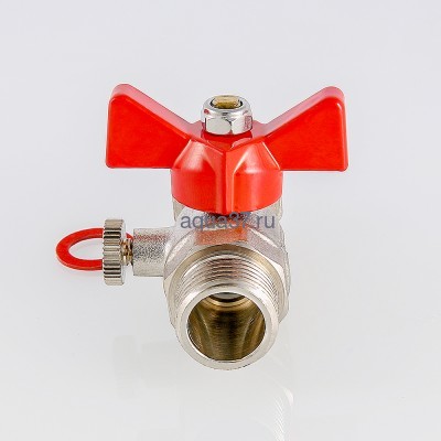Кран шаровой для подключения манометра 1/2" нар x 3/8" вн Valtec (вид 2) Кран шаровой для подключения манометра 1/2" нар x 3/8" вн Valtec (фото, вид 2)