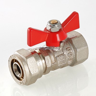 Кран шаровой обжимной 16 с внутренней резьбой 1/2" Valtec (вид 2) Кран шаровой обжимной 16 с внутренней резьбой 1/2" Valtec (фото, вид 2)