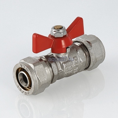 Кран шаровой обжимной 16 x 16 бабочка Valtec (вид 2) Кран шаровой обжимной 16 x 16 бабочка Valtec (фото, вид 2)