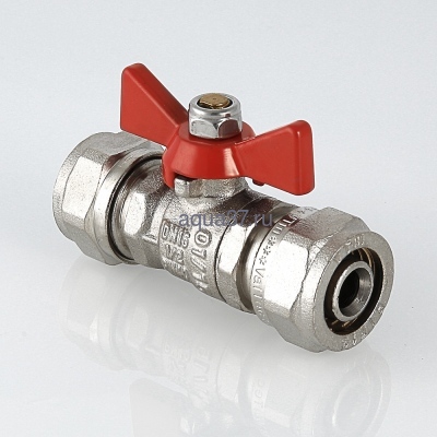 Кран шаровой обжимной 16 x 16 бабочка Valtec (вид 4) Кран шаровой обжимной 16 x 16 бабочка Valtec (фото, вид 4)