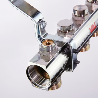 Коллекторная группа 9 выходов латунная Valtec (вид 6) Коллекторная группа 9 выходов латунная Valtec (фото, вид 6)