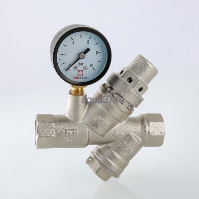 Подпиточный клапан с фильтром и манометром 1/2" Valtec (вид 7) Подпиточный клапан с фильтром и манометром 1/2" Valtec (фото, вид 7)